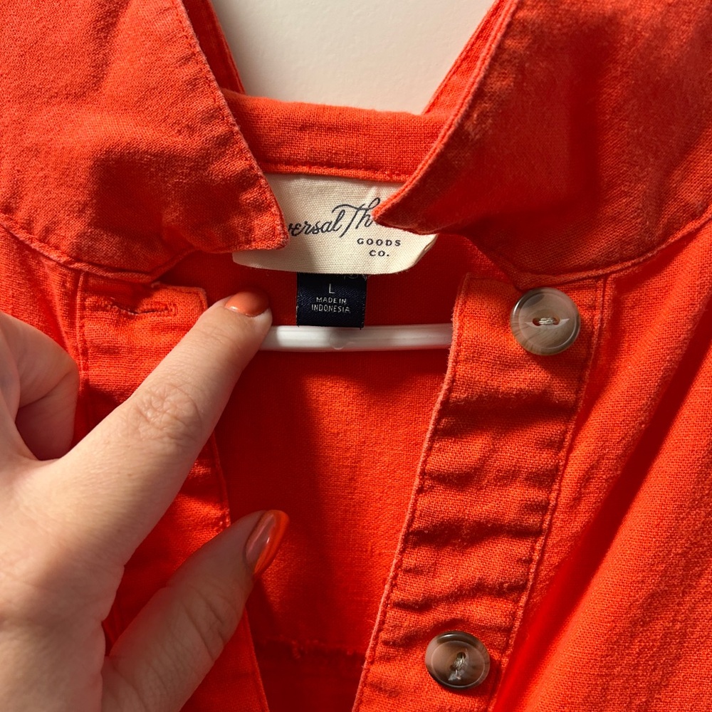 Universal Thread Orange Casual Short Sleeve Romper never worn